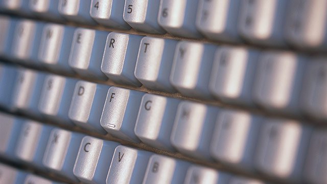 A close up shot of a computer keyboard.