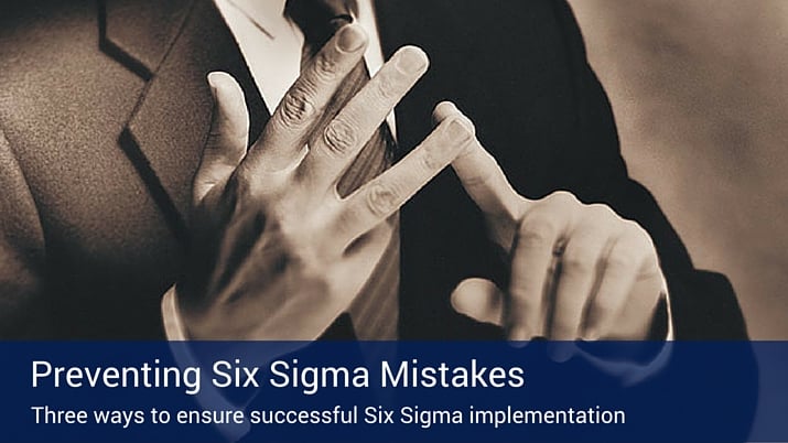 A poster that says preventing six sigma mistakes.
