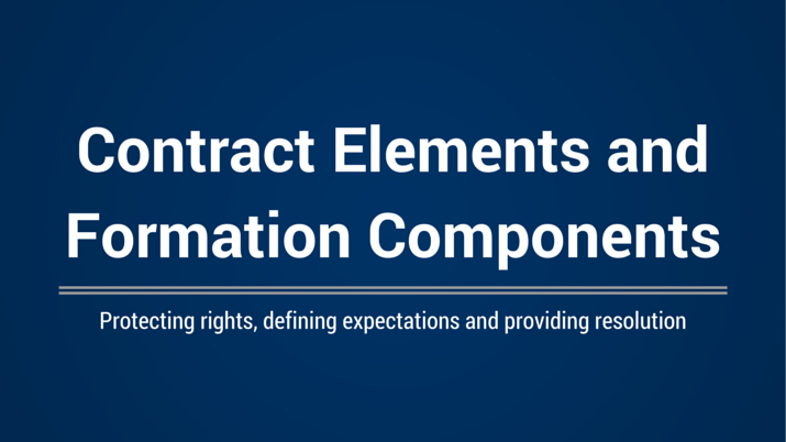 what are the three elements of contract formation