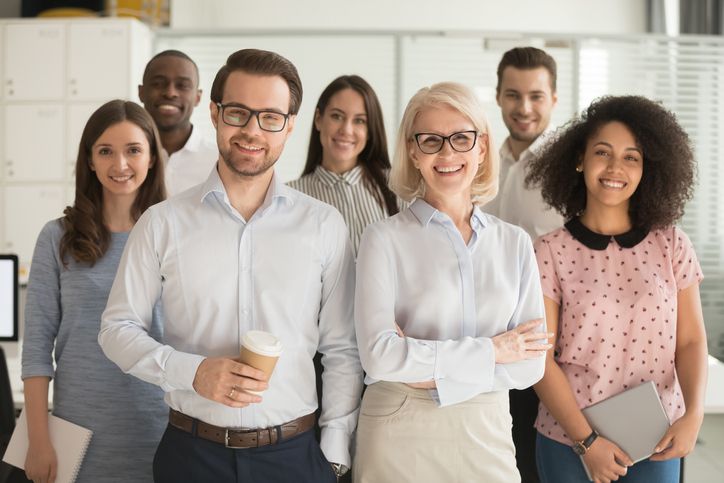 Smiling group of HR professionals